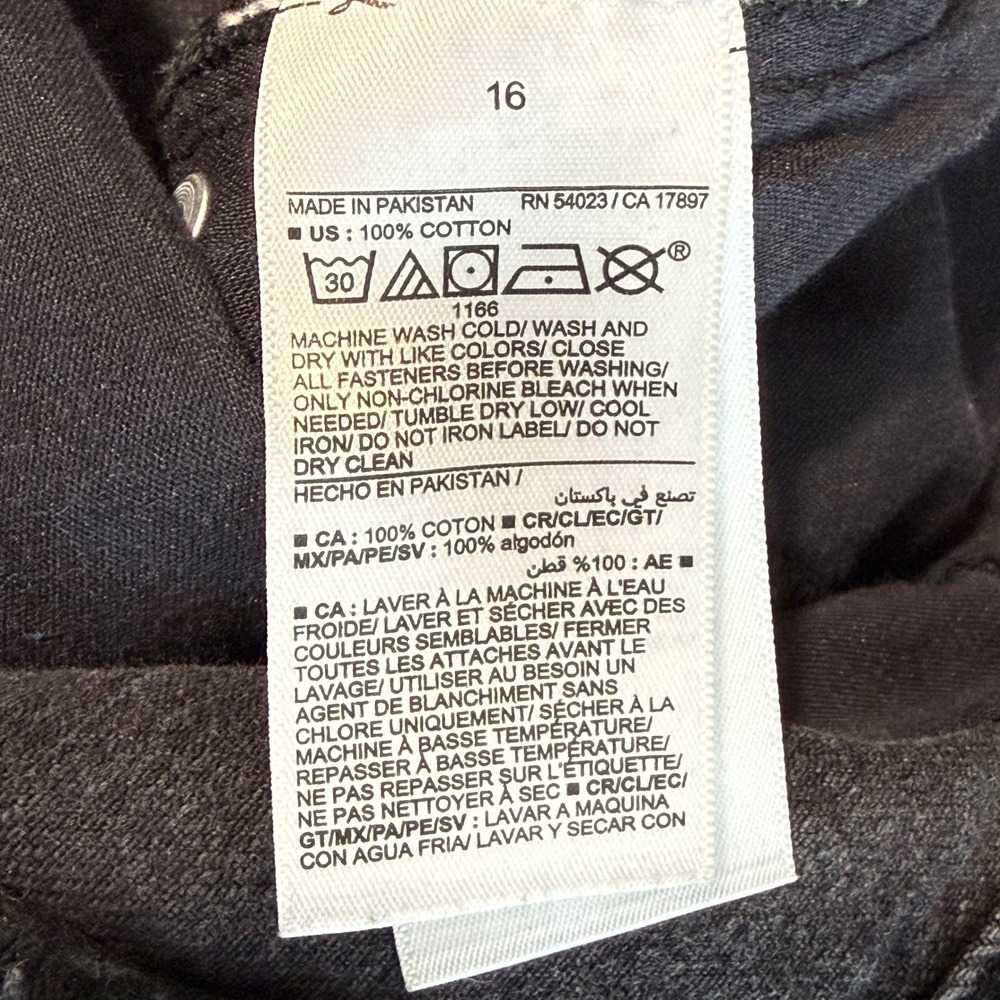 Old Navy Womens Mid Rise Baggy Wide Leg Cargo Jeans Size 16 Washed Black Utility - Picture 5 of 9